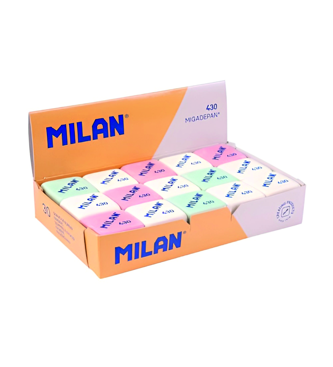 caja de 30 gomas de borrar