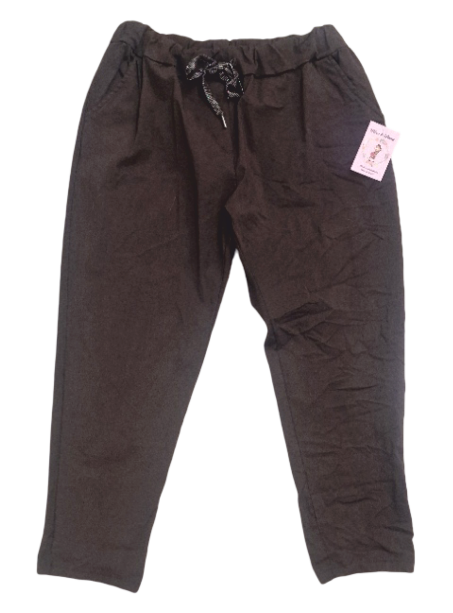 pantalón arrugado color chocolate