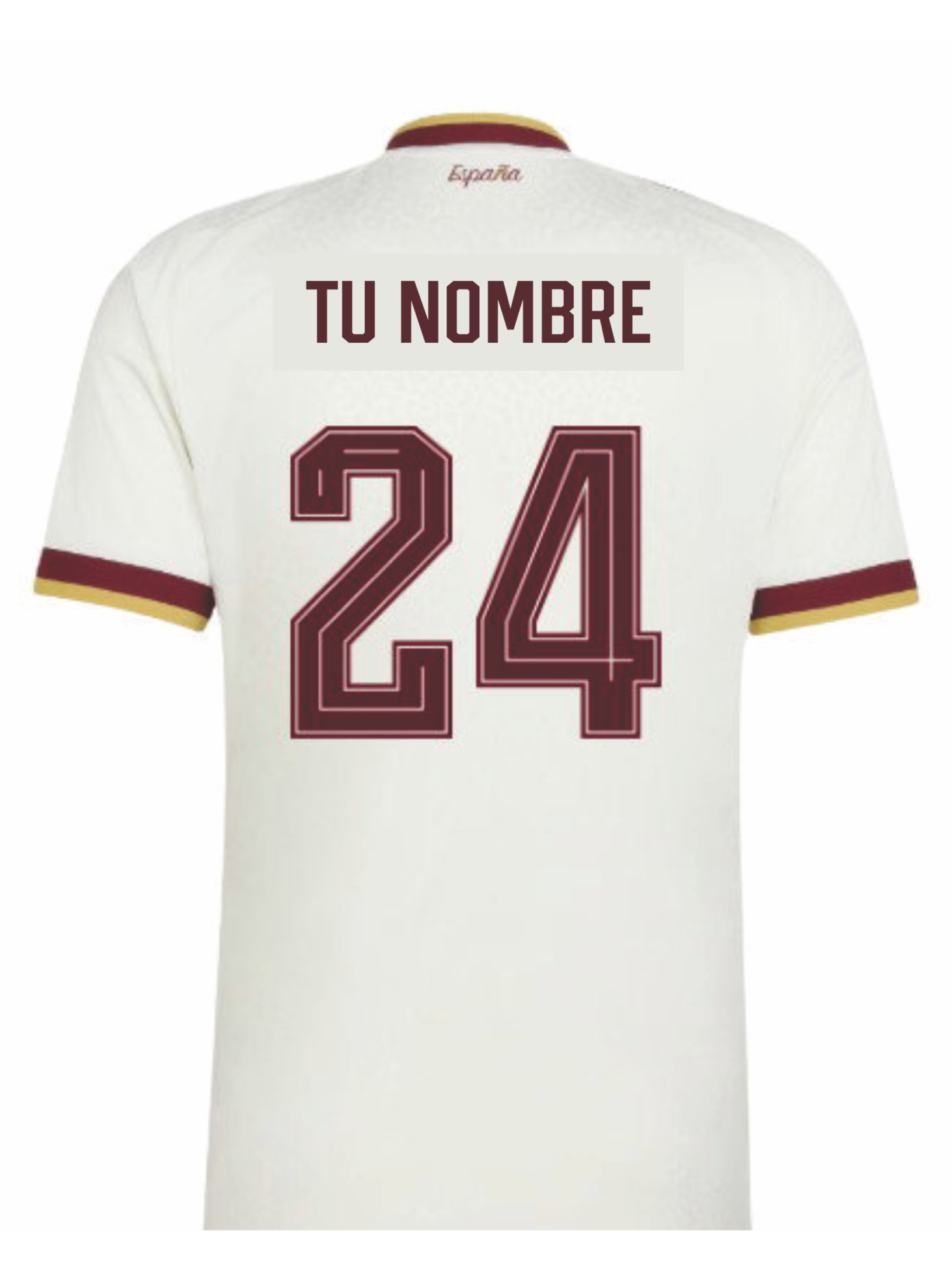 pon aqui tu nombre camiseta de españa